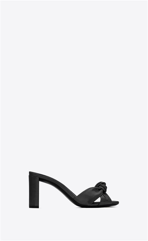 bianca mules ysl|BIANCA HEELED mules in smooth leather .